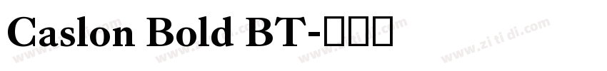 Caslon Bold BT字体转换